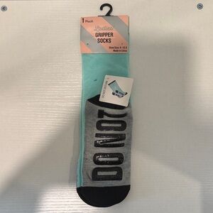 Ladies Gripper Socks - Gray and Black